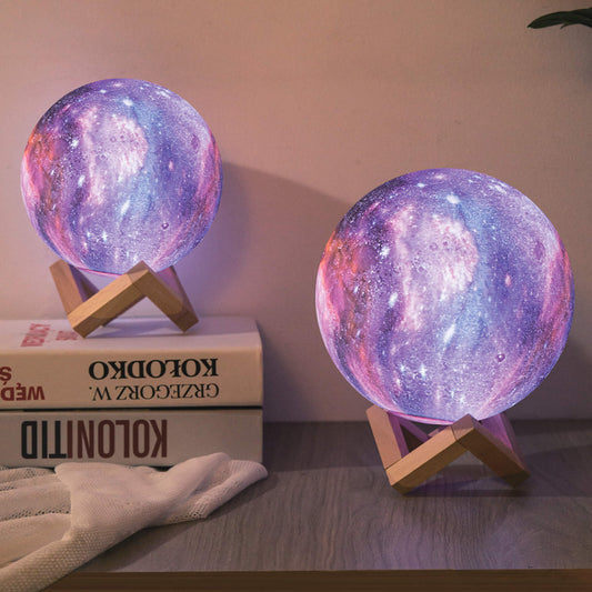 3D LED Galaxy Moon Lamp