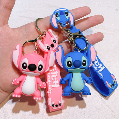 Stitch Wristlet Cartoon Keychain