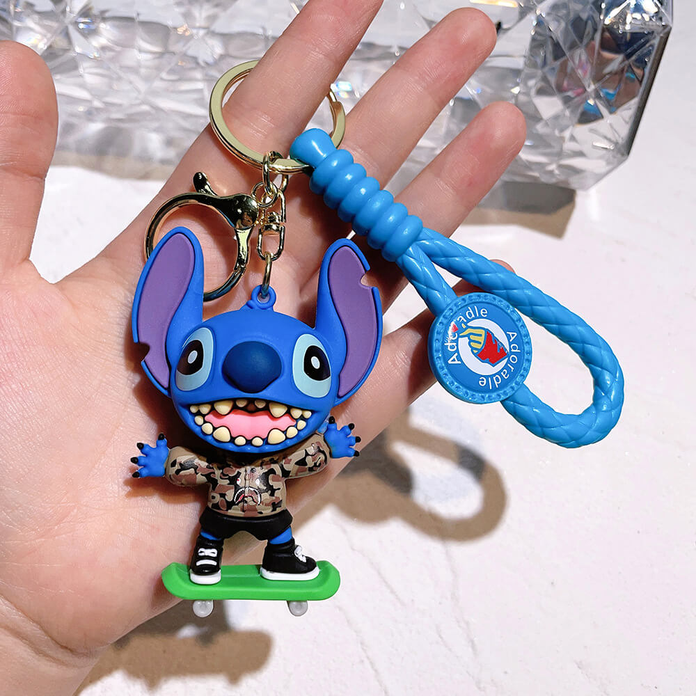 Stitch Wristlet Cartoon Keychain