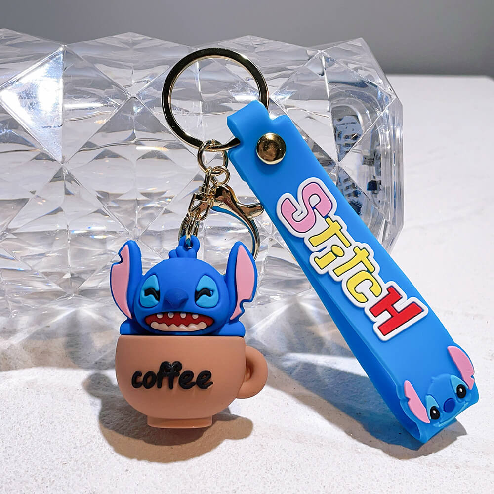 Stitch Wristlet Cartoon Keychain