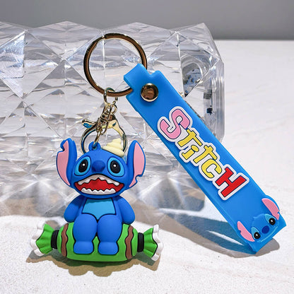 Stitch Wristlet Cartoon Keychain