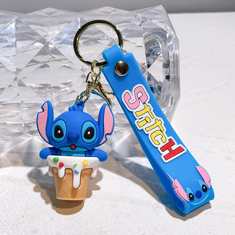 Stitch Wristlet Cartoon Keychain