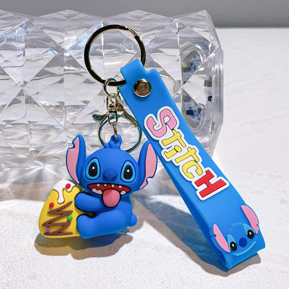 Stitch Wristlet Cartoon Keychain