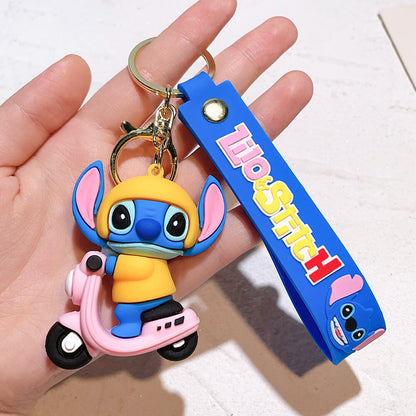 Stitch Wristlet Cartoon Keychain