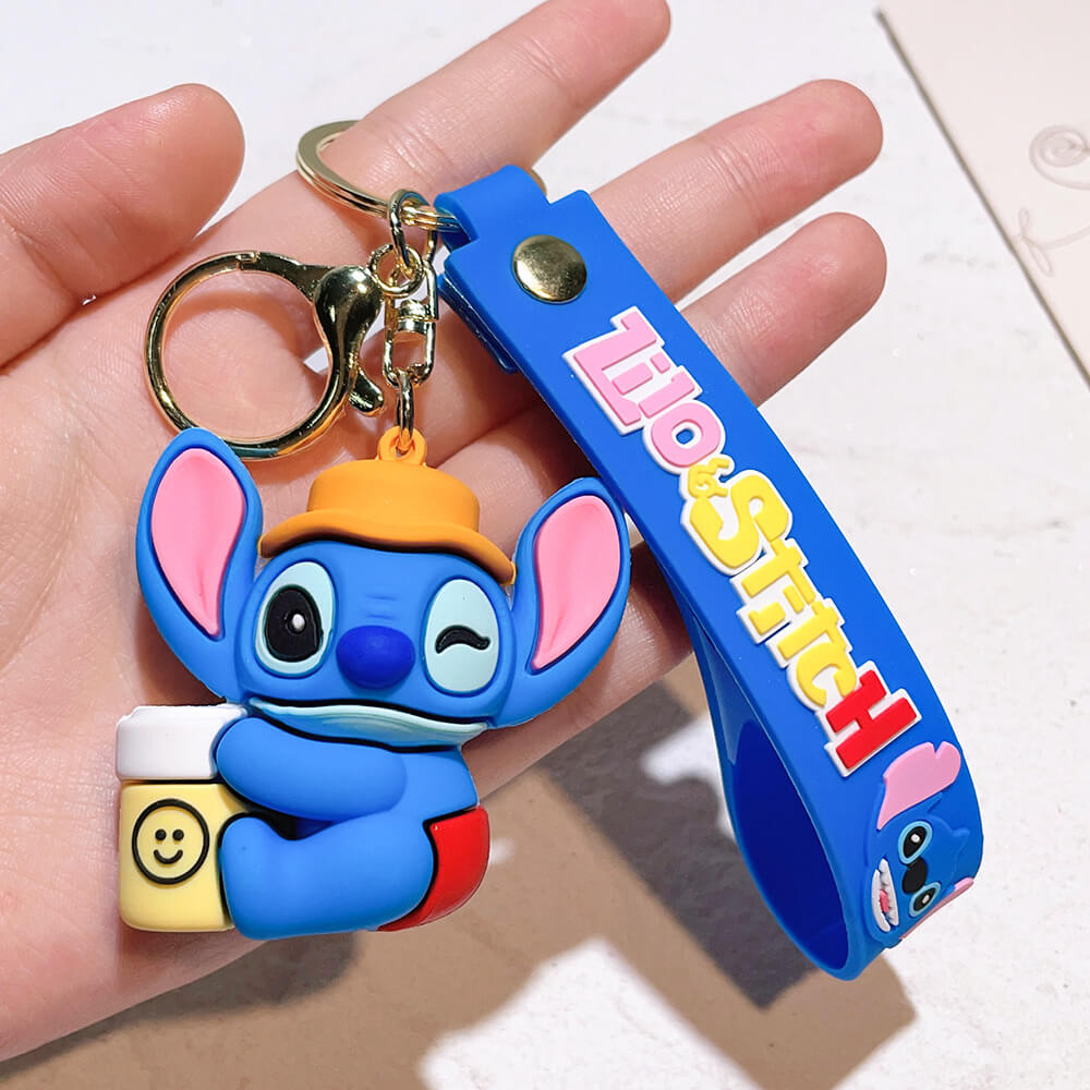 Stitch Wristlet Cartoon Keychain