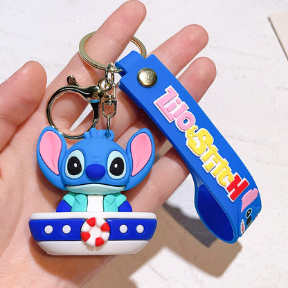 Stitch Wristlet Cartoon Keychain