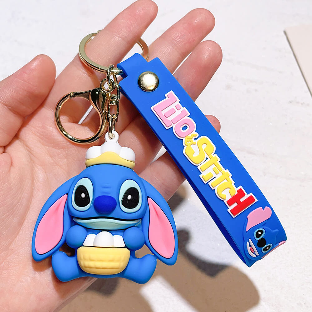 Stitch Wristlet Cartoon Keychain