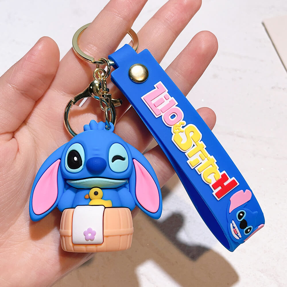 Stitch Wristlet Cartoon Keychain