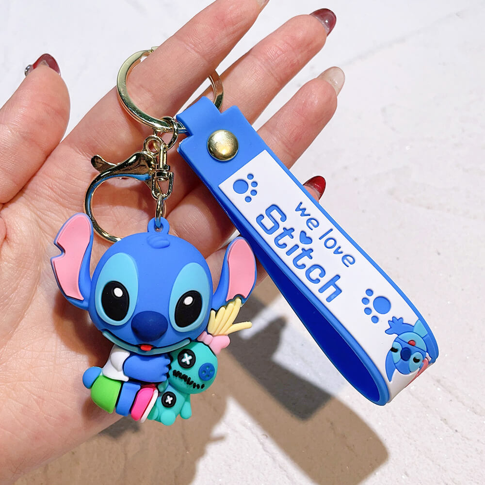 Stitch Wristlet Cartoon Keychain