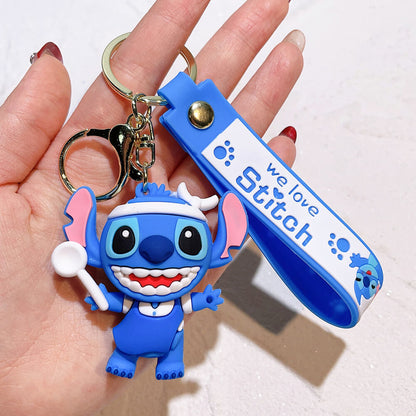 Stitch Wristlet Cartoon Keychain