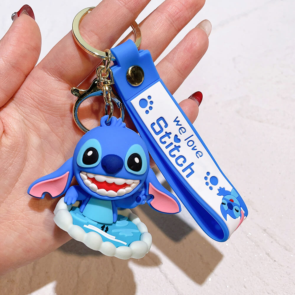 Stitch Wristlet Cartoon Keychain