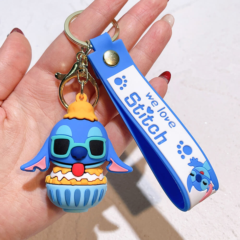 Stitch Wristlet Cartoon Keychain