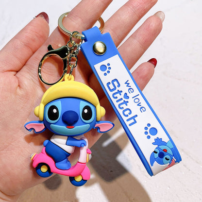 Stitch Wristlet Cartoon Keychain