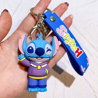 Stitch Wristlet Cartoon Keychain