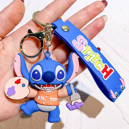 Stitch Wristlet Cartoon Keychain