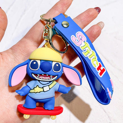 Stitch Wristlet Cartoon Keychain