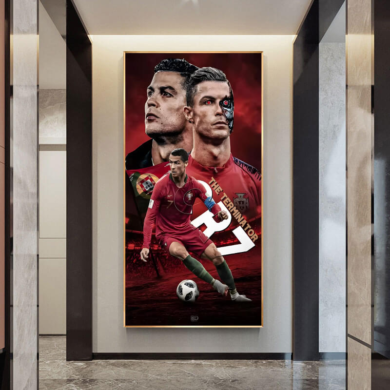 Cristiano Ronaldo Vertical Wall Art  - Aluminum Frame