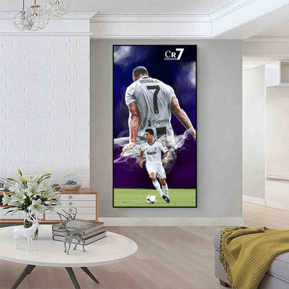 Cristiano Ronaldo Wall Art , Aluminum Frame