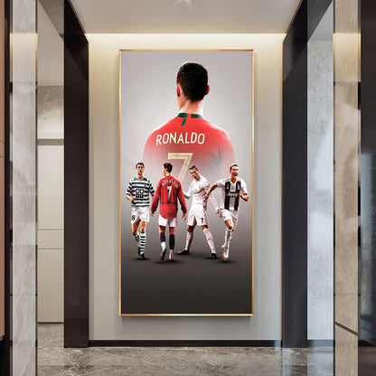 Cristiano Ronaldo Vertical Wall Art  - Aluminum Frame