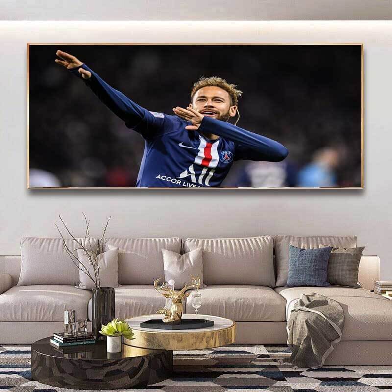 Neymar Celebrates Wall Art