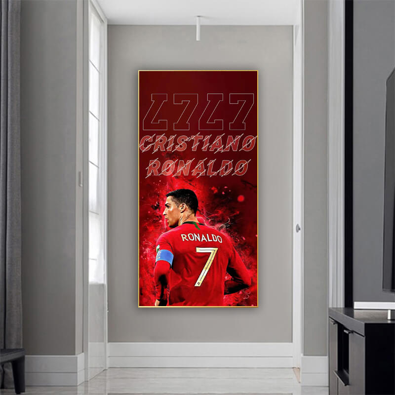 Cristiano Ronaldo Vertical Wall Art  - Aluminum Frame