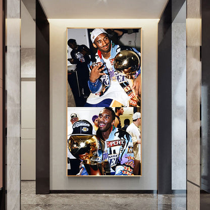 Kobe Bryant Wall Art, Vertical