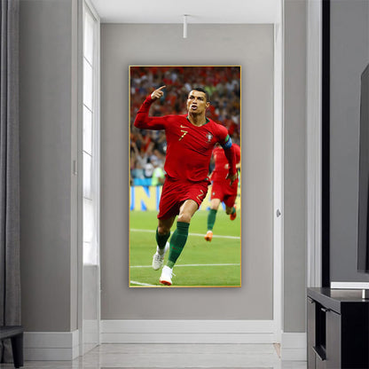 Cristiano Ronaldo Vertical Wall Art  - Aluminum Frame