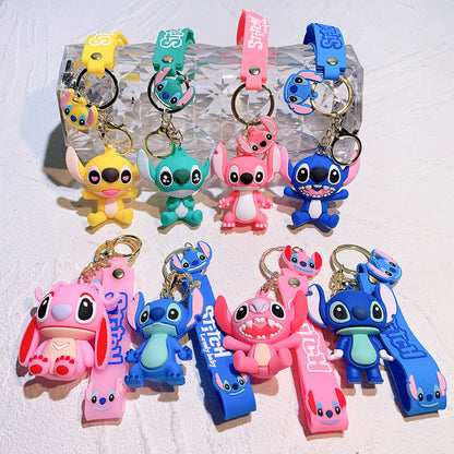 Stitch Wristlet Cartoon Keychain