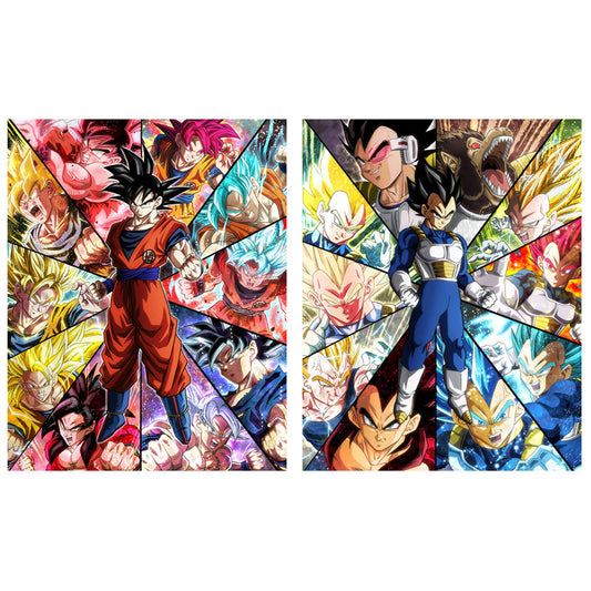 Goku and Vegeta 3D Poster